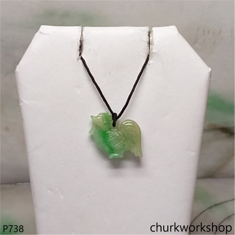 Green small jade rooster pendant