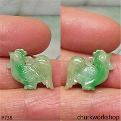 Green small jade rooster pendant