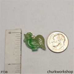 Green small jade rooster pendant