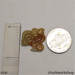 Red jade small rooster pendant
