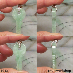 Jade key pendant