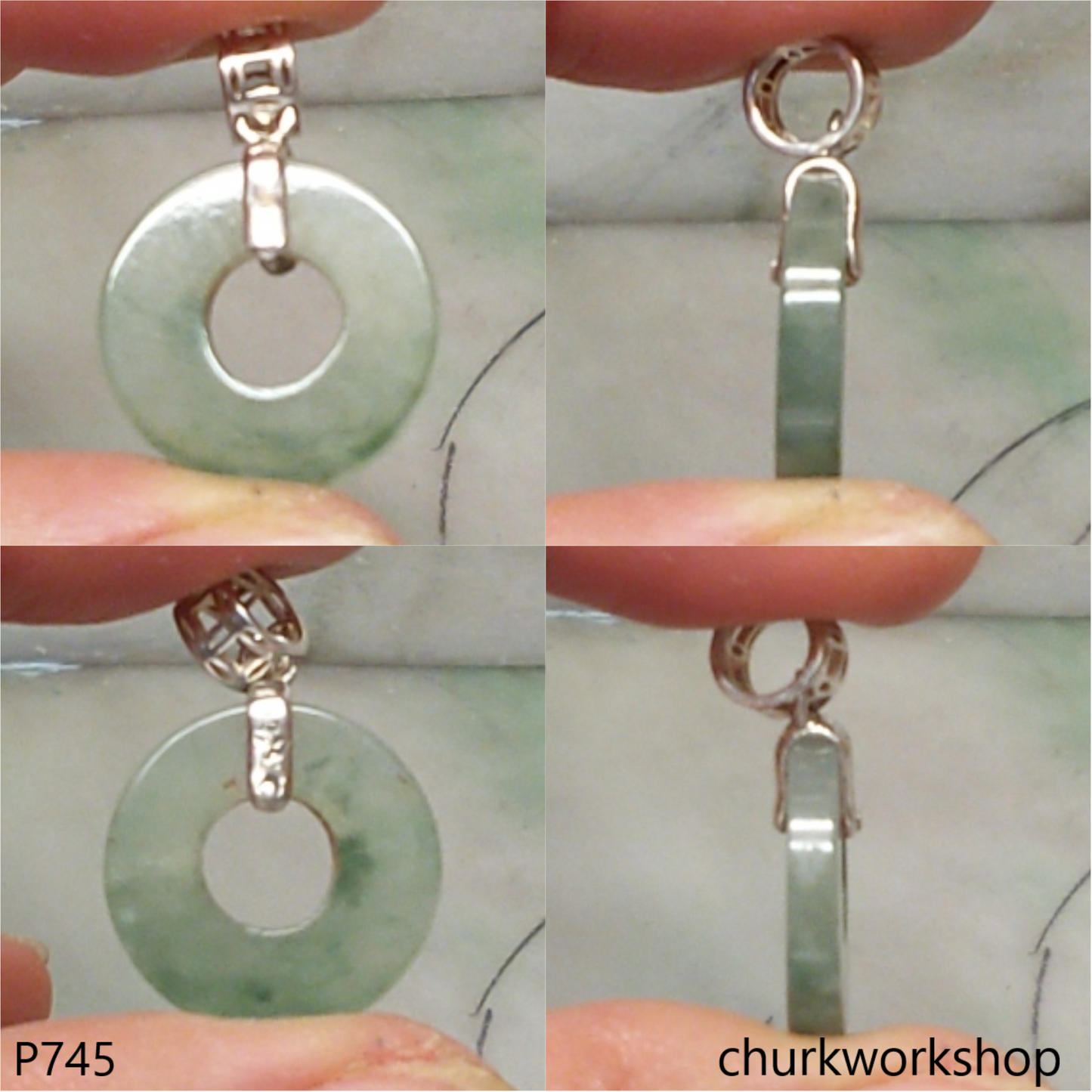 Small jade Donut pendant