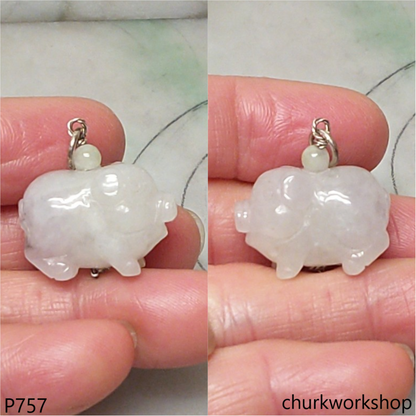 Jade pig pendant