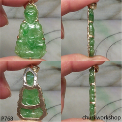 Green lady Buddha pendant