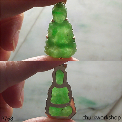 Green lady Buddha pendant