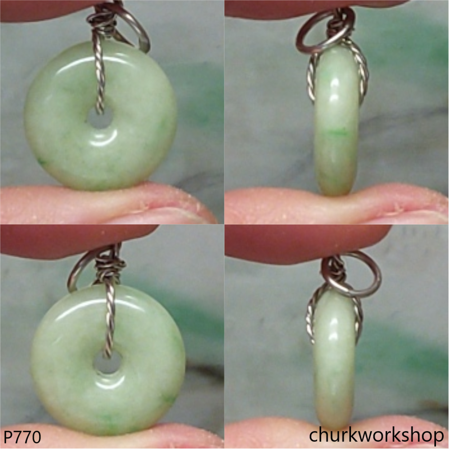 Small jade Donut pendant