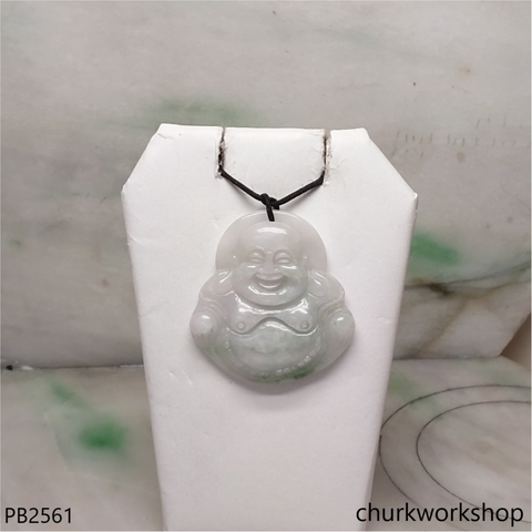 Pale lavender mix green jade happy Buddha