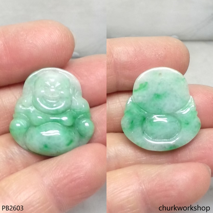 Small jade happy Buddha pendant
