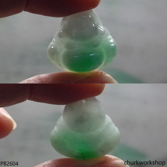 Small jade happy Buddha pendant