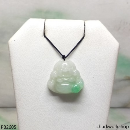 Small jade happy Buddha pendant