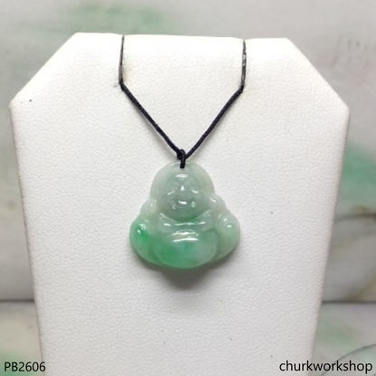 Small jade happy Buddha pendant