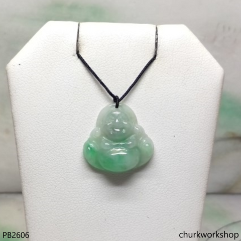 Small jade happy Buddha pendant