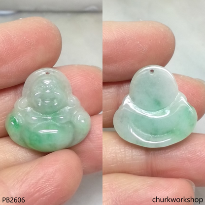 Small jade happy Buddha pendant