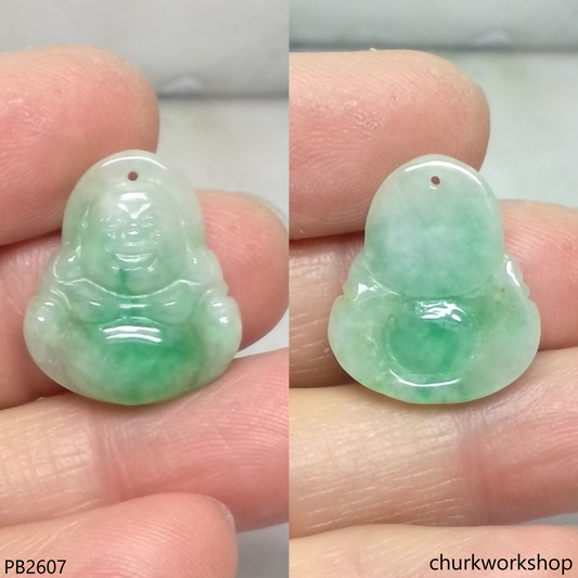 Small jade happy Buddha pendant