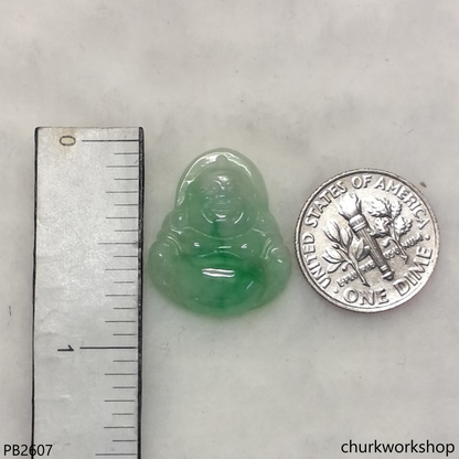 Small jade happy Buddha pendant