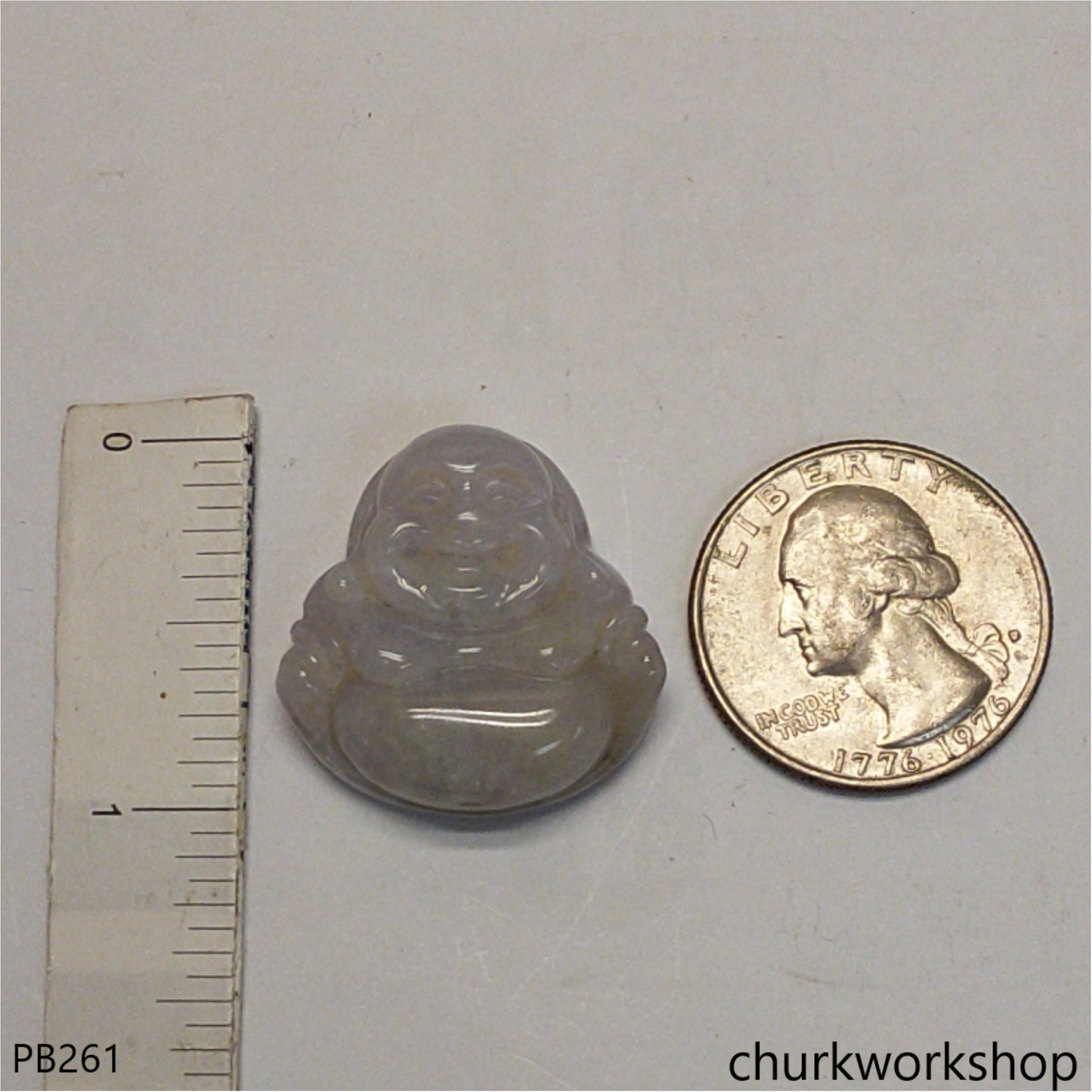 Lavender jade happy Buddha