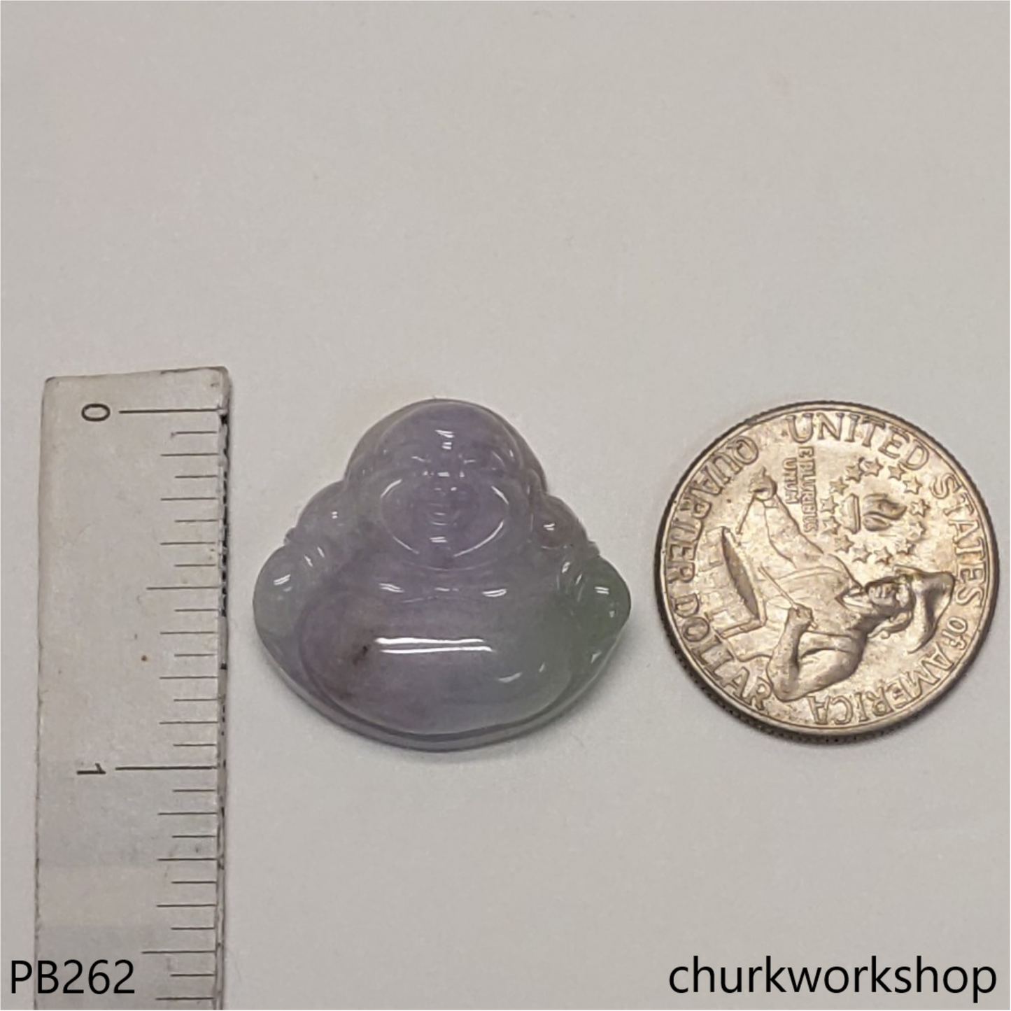 Lavender jade happy Buddha