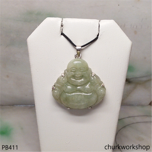 Jade happy Buddha pendant