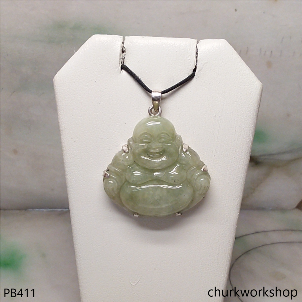 Image of KIN • Green Jade Buddha Necklace | Buddha pendant necklace, Jade  stone jewellery, Buddha necklace gold