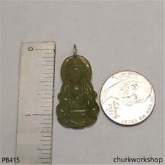 Small jade lady Buddha pendant
