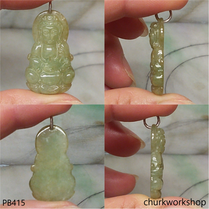 Small jade lady Buddha pendant
