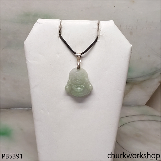 Small jade happy Buddha pendant