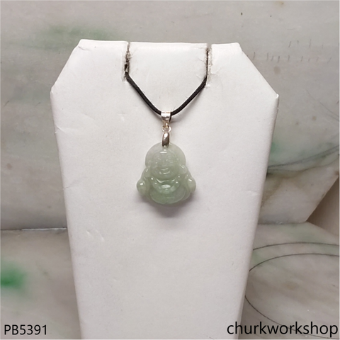 Small jade happy Buddha pendant