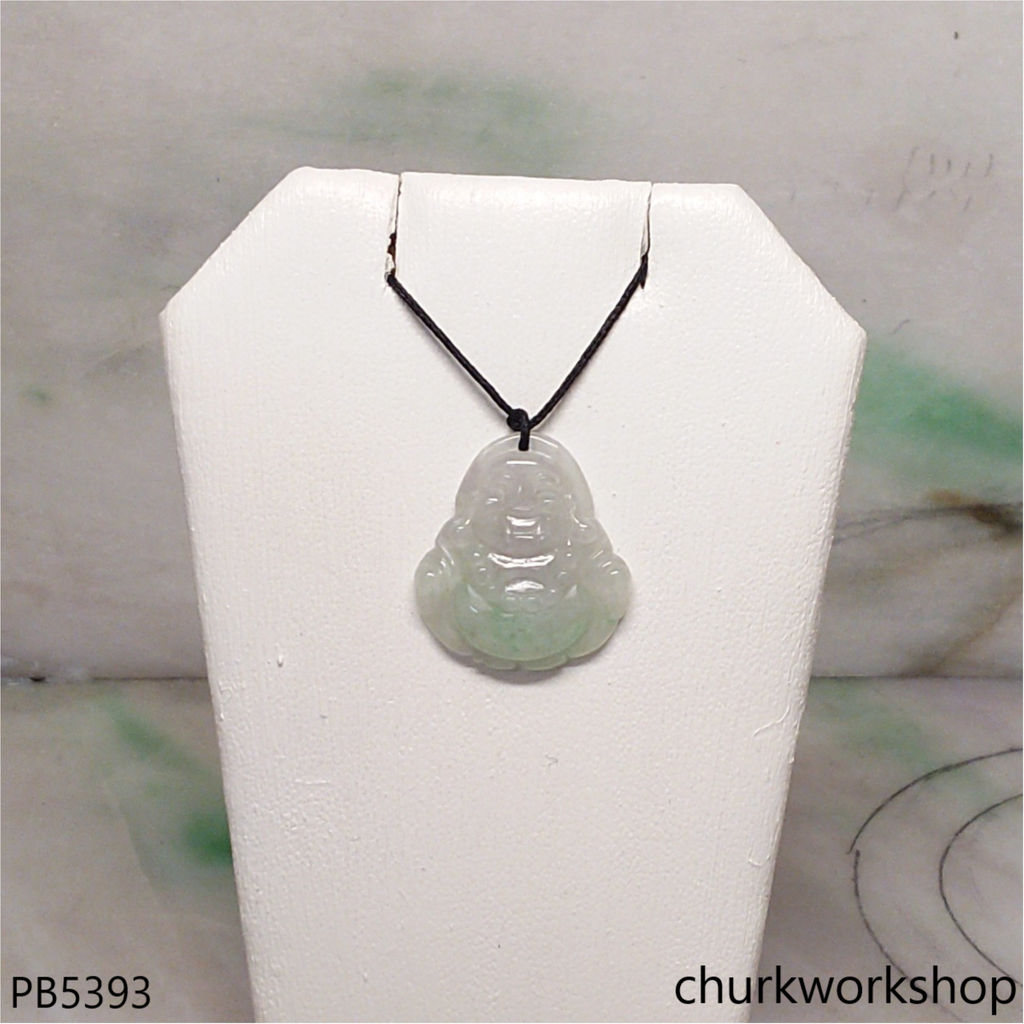 Small light jade happy Buddha pendant