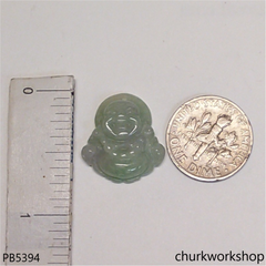 Mini light jade happy Buddha pendant