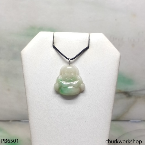 Small jade happy Buddha pendant