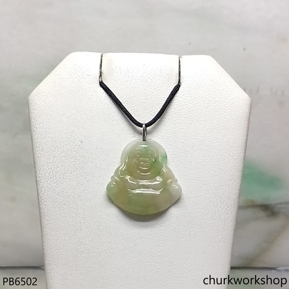 Small jade happy Buddha pendant
