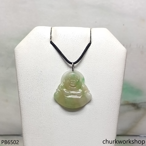 Small jade happy Buddha pendant