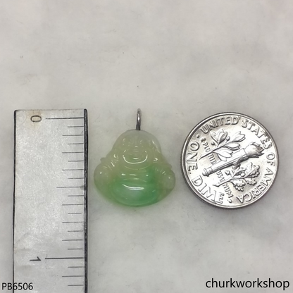 Small jade happy Buddha pendant