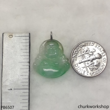 Small jade happy Buddha pendant