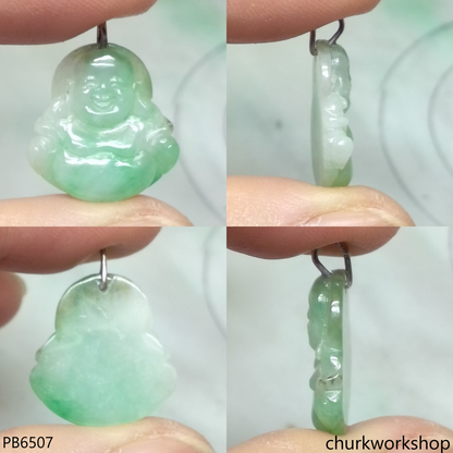 Small jade happy Buddha pendant