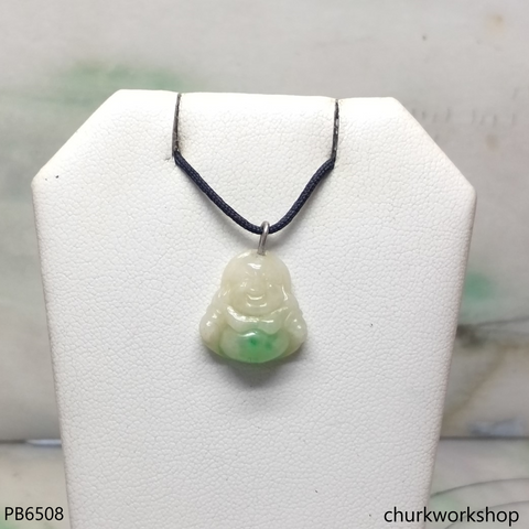 Small jade happy Buddha pendant