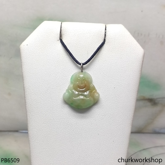 Small multicolor jade happy Buddha pendant