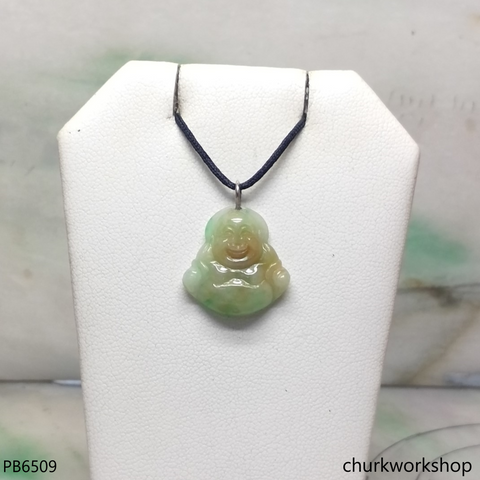 Small multicolor jade happy Buddha pendant