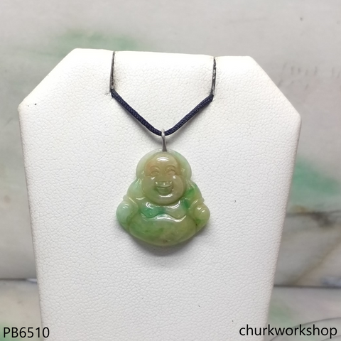 Small multicolor jade happy Buddha pendant