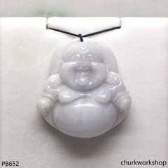 Reserved    Large lavender jade happy Buddha pendant