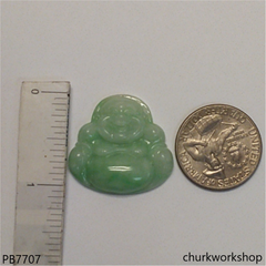 Green jade happy Buddha pendant