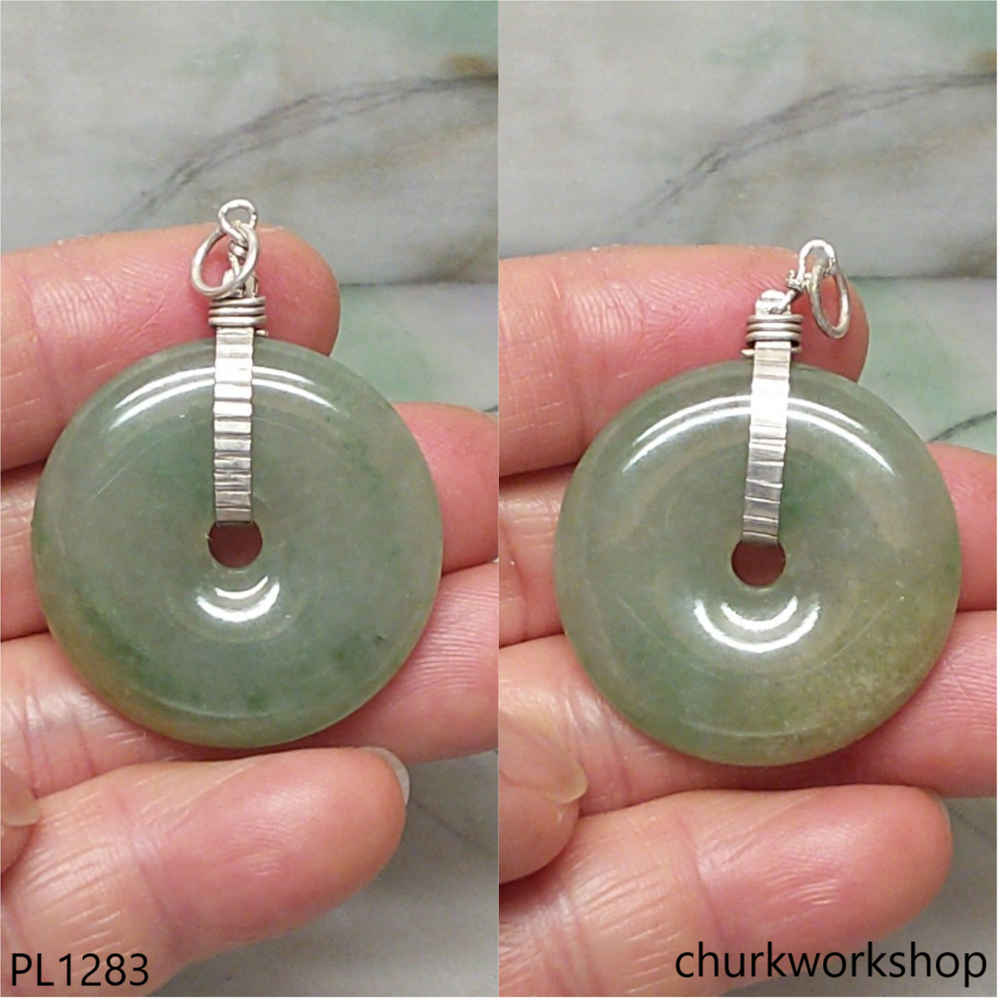 Donut jade pendant