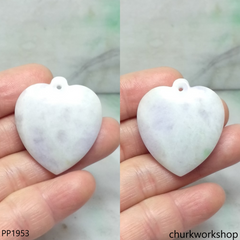 Pale lavender jade heart