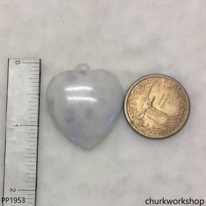Pale lavender jade heart