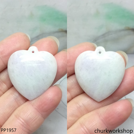 Pale lavender jade heart