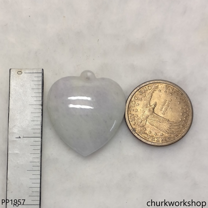Pale lavender jade heart