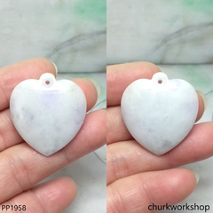 Pale lavender jade heart