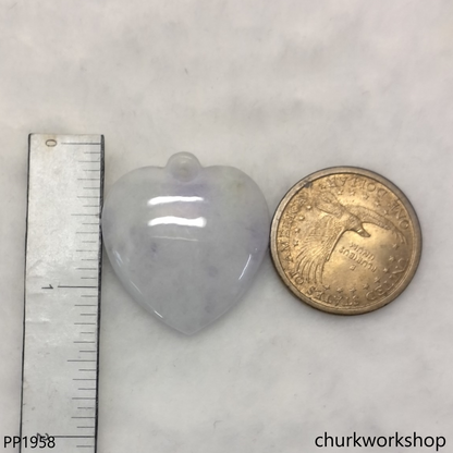 Pale lavender jade heart