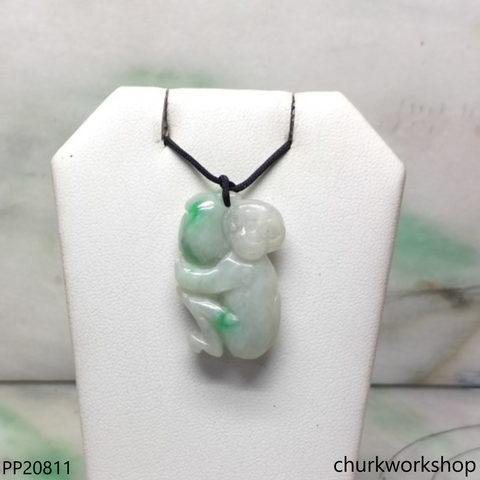 Jade monkey pendant