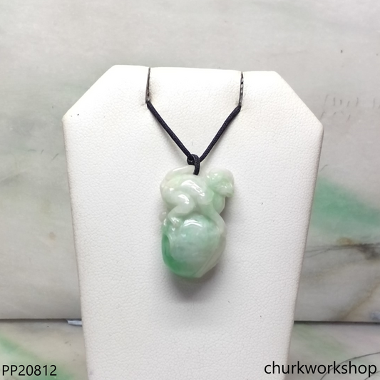 Jade monkey pendant